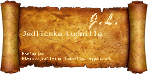 Jedlicska Ludmilla névjegykártya